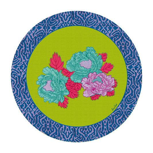 Lisa Corti 'Masonite' round placemat, set of two Kauai Acid Green