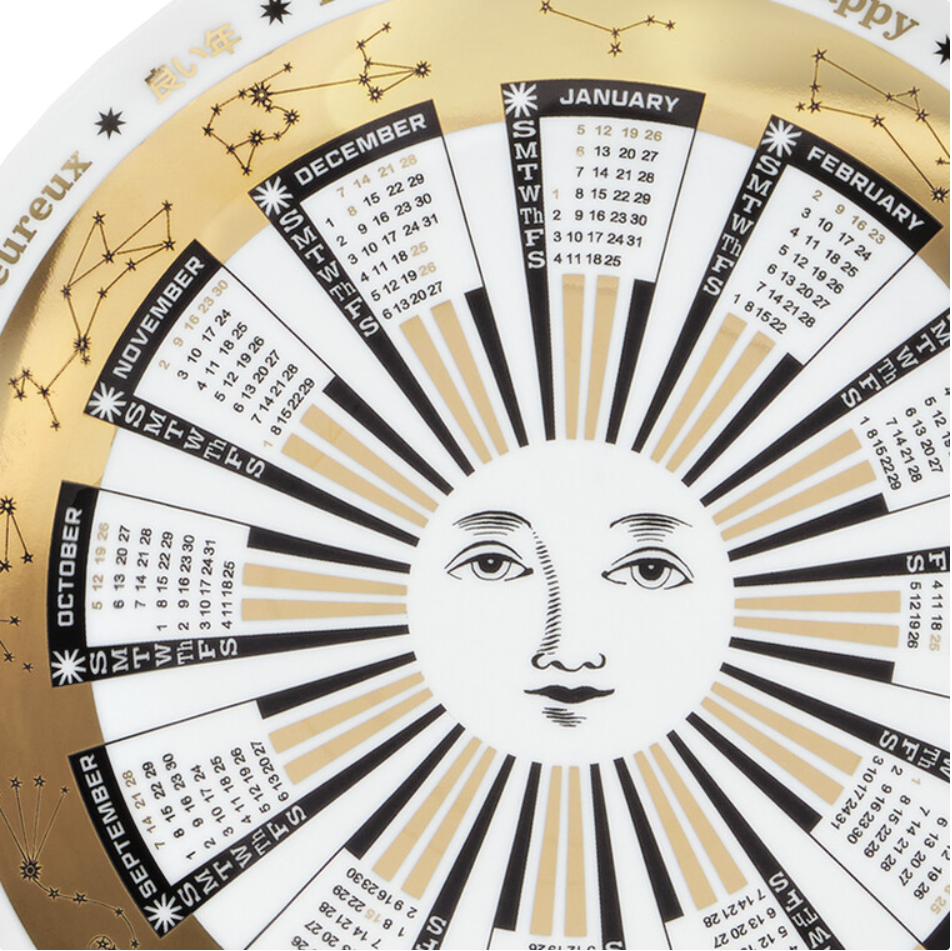 Fornasetti Calendar Wall Plate 2025