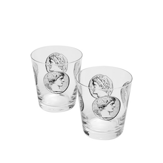 Fornasetti Set 2 water glasses Cammei - Milk Concept Boutique