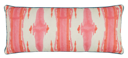 Lisa Corti Cotton Cushion Cover 60x25cm Flame Design Pink Laquered Red