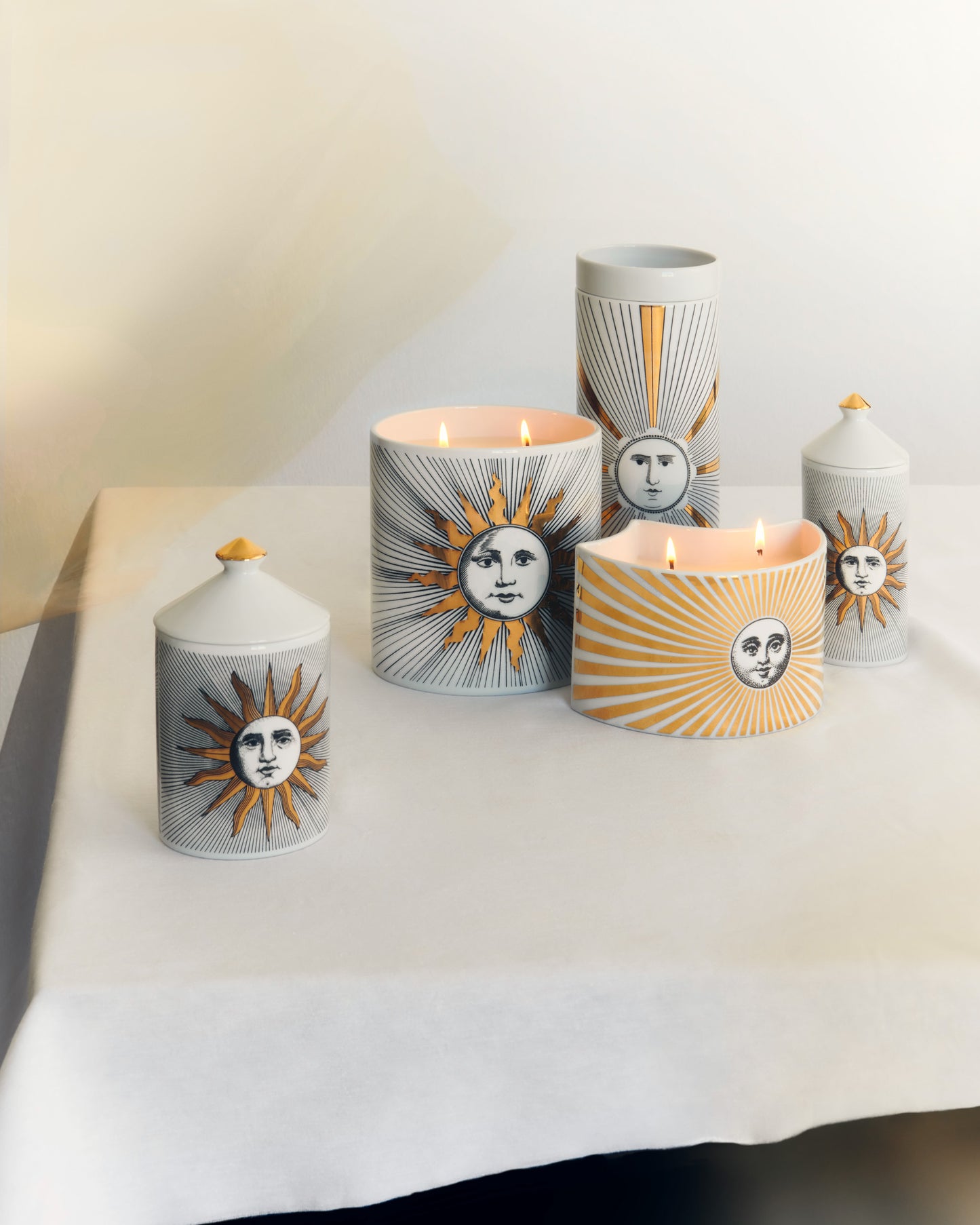 Fornasetti NEL MENTRE tall scented Candle - Soli Décor - Immaginazione Fragrance - Milk Concept Boutique