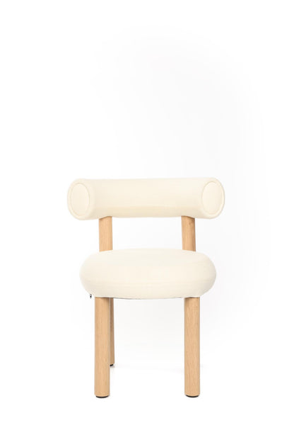 Fat Stool, Lounge & Dinning Chair Natural oak orange red (Kvadrat Hero) 20552 Tom Dixon.