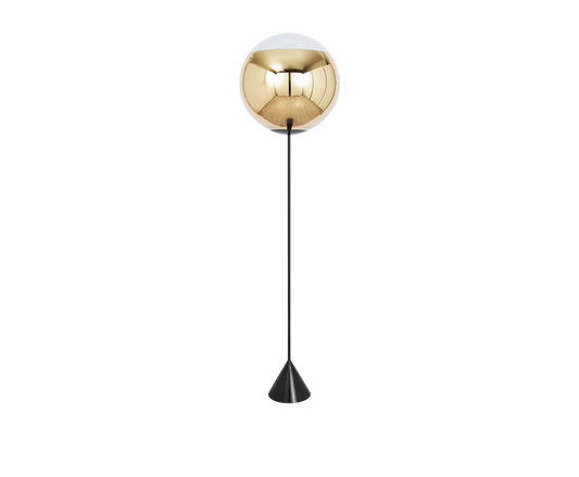 MIRROR BALL CONE SLIM FAT FLOOR GOLD LED Tom Dixon. - Milk Concept Boutique