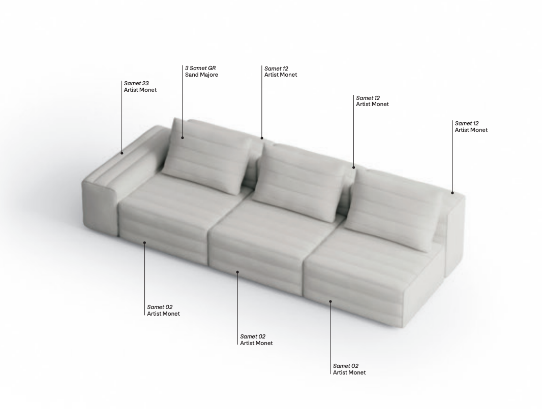 Gervasoni, Samet Modular Sofa - Milk Concept Boutique