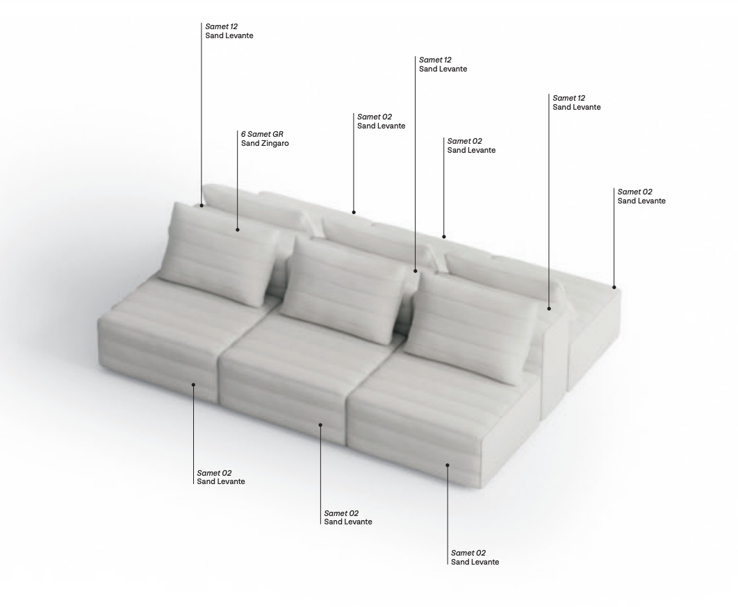 Gervasoni, Samet Modular Sofa - Milk Concept Boutique