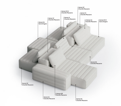 Gervasoni, Samet Modular Sofa - Milk Concept Boutique