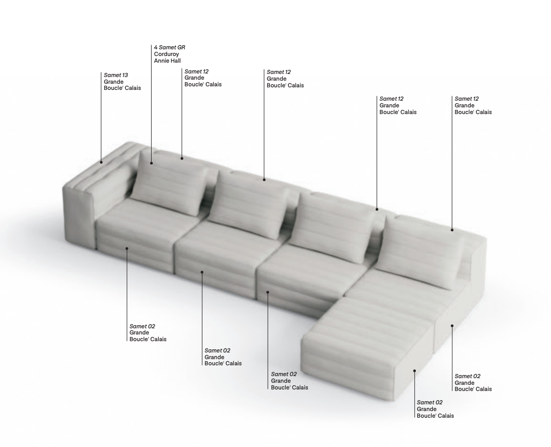 Gervasoni, Samet Modular Sofa - Milk Concept Boutique