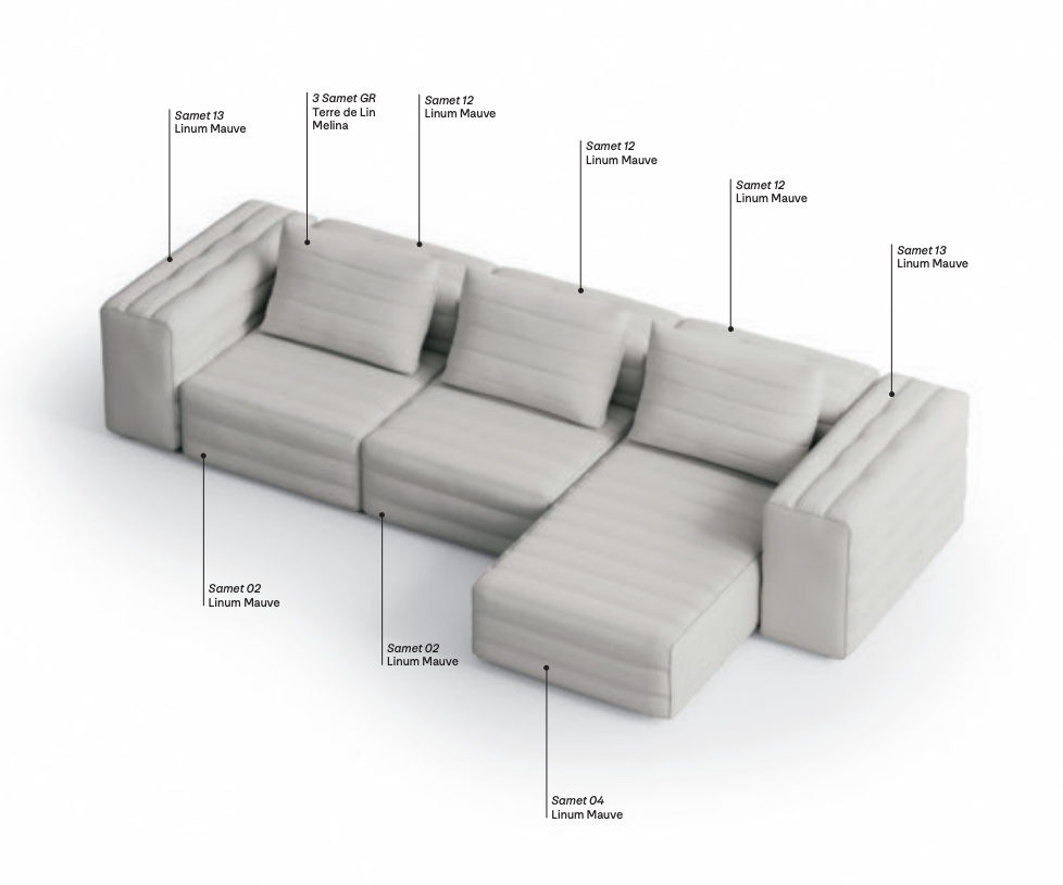 Gervasoni, Samet Modular Sofa - Milk Concept Boutique