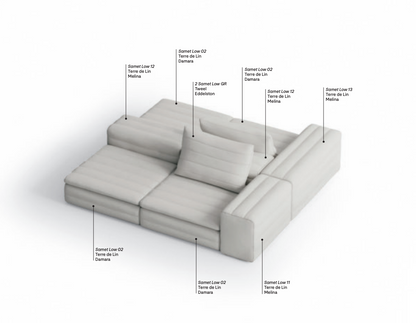 Gervasoni, Samet Low Modular Sofa - Milk Concept Boutique