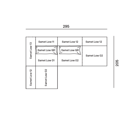 Gervasoni, Samet Low Modular Sofa - Milk Concept Boutique