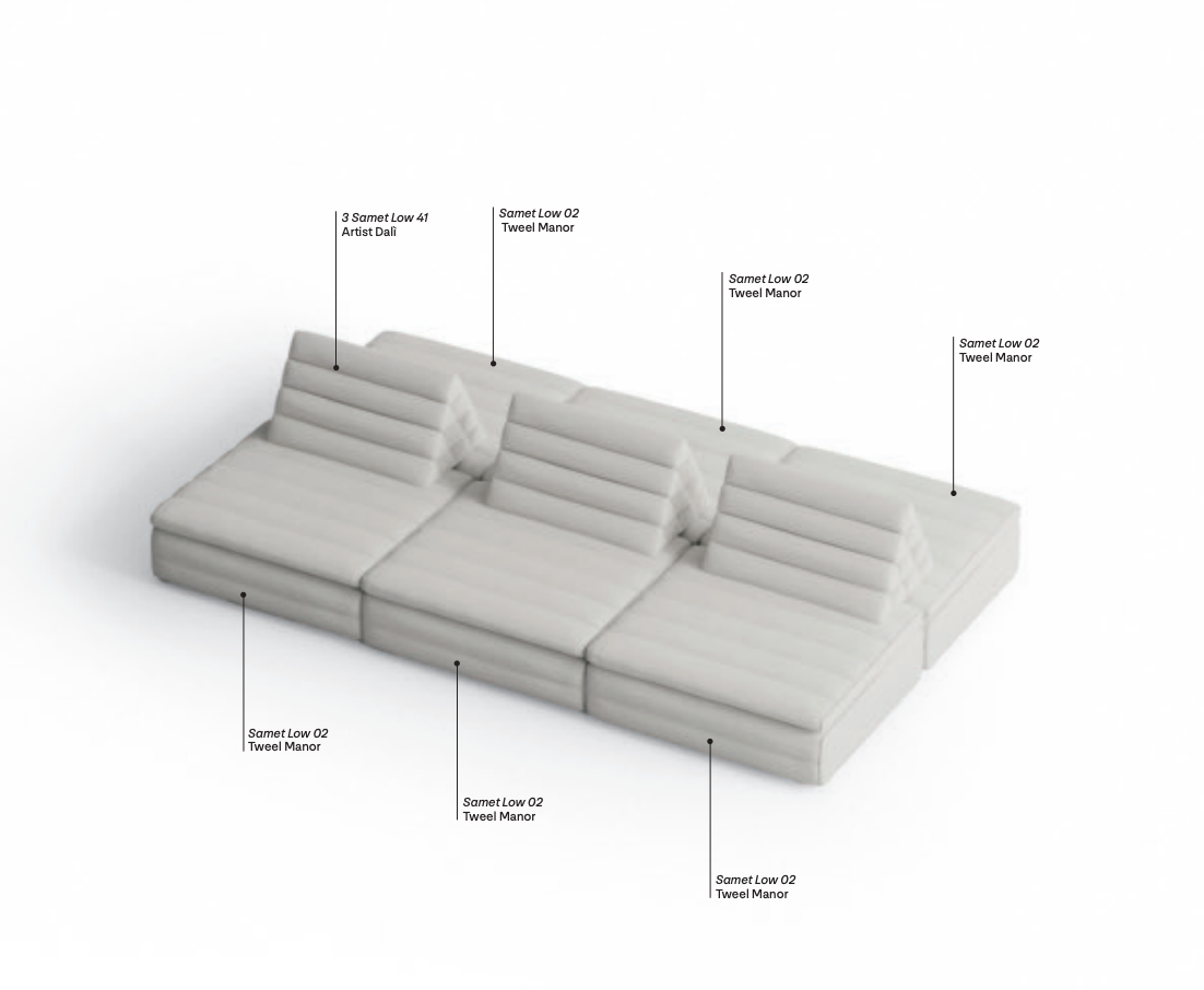 Gervasoni, Samet Low Modular Sofa - Milk Concept Boutique