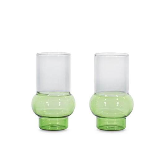 BUMP TALL GLASSES GREEN X 2 Tom Dixon. - Milk Concept Boutique