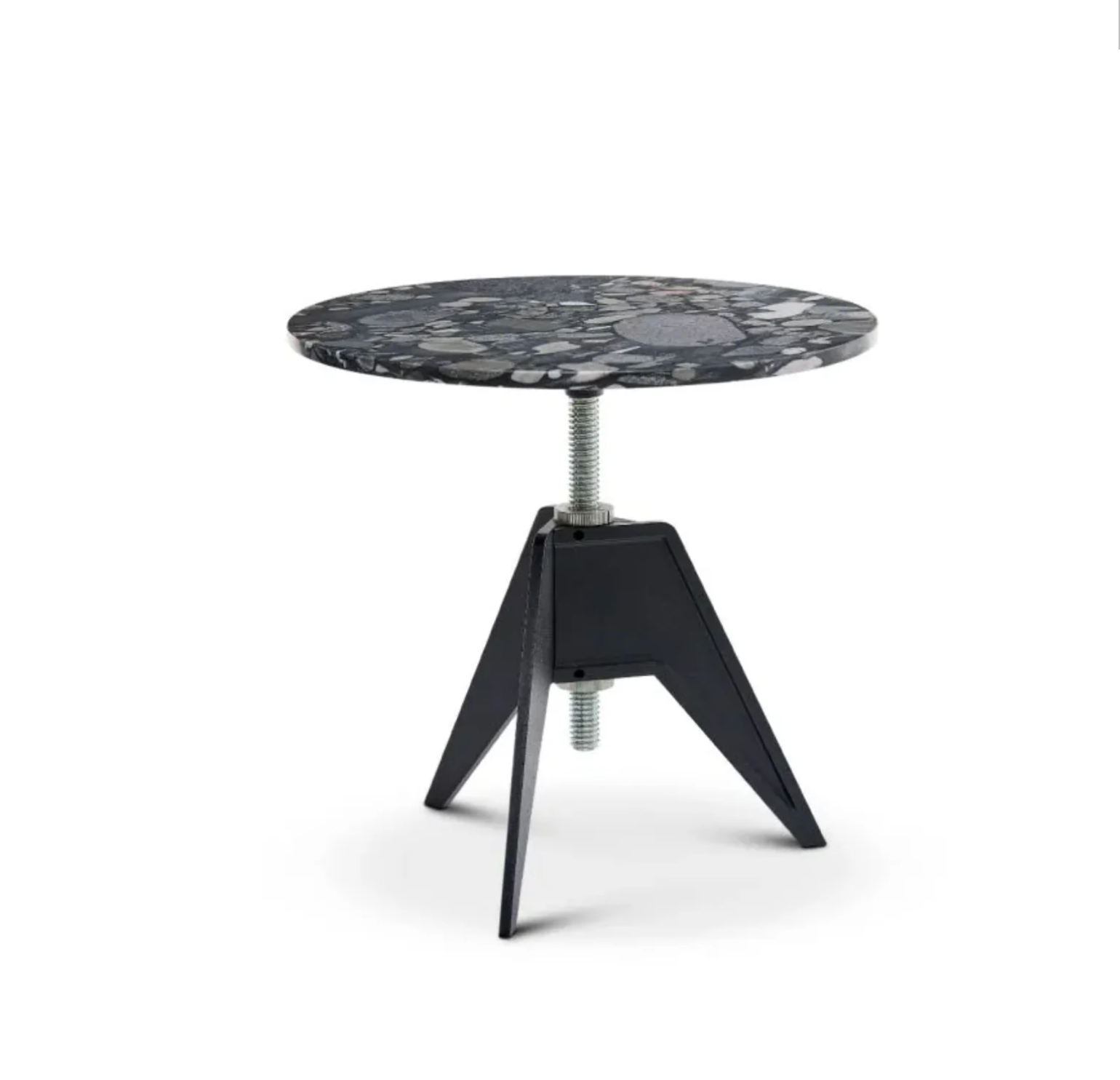 SCREW SIDE TABLE PEBBLE MARBLE TOP 600MM Tom Dixon. - Milk Concept Boutique