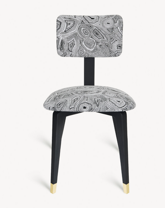 Fornasetti Upholstered chair Malachite white/black - Milk Concept Boutique