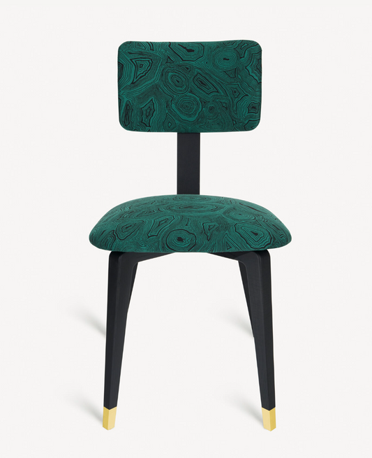 Fornasetti Upholstered chair Malachite Green/Black - Milk Concept Boutique