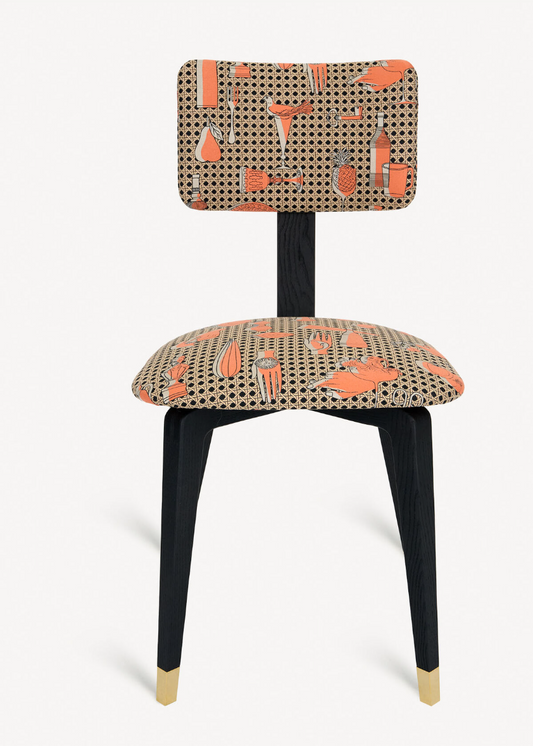 Fornasetti Upholstered chair Oggetti su canneté - Milk Concept Boutique