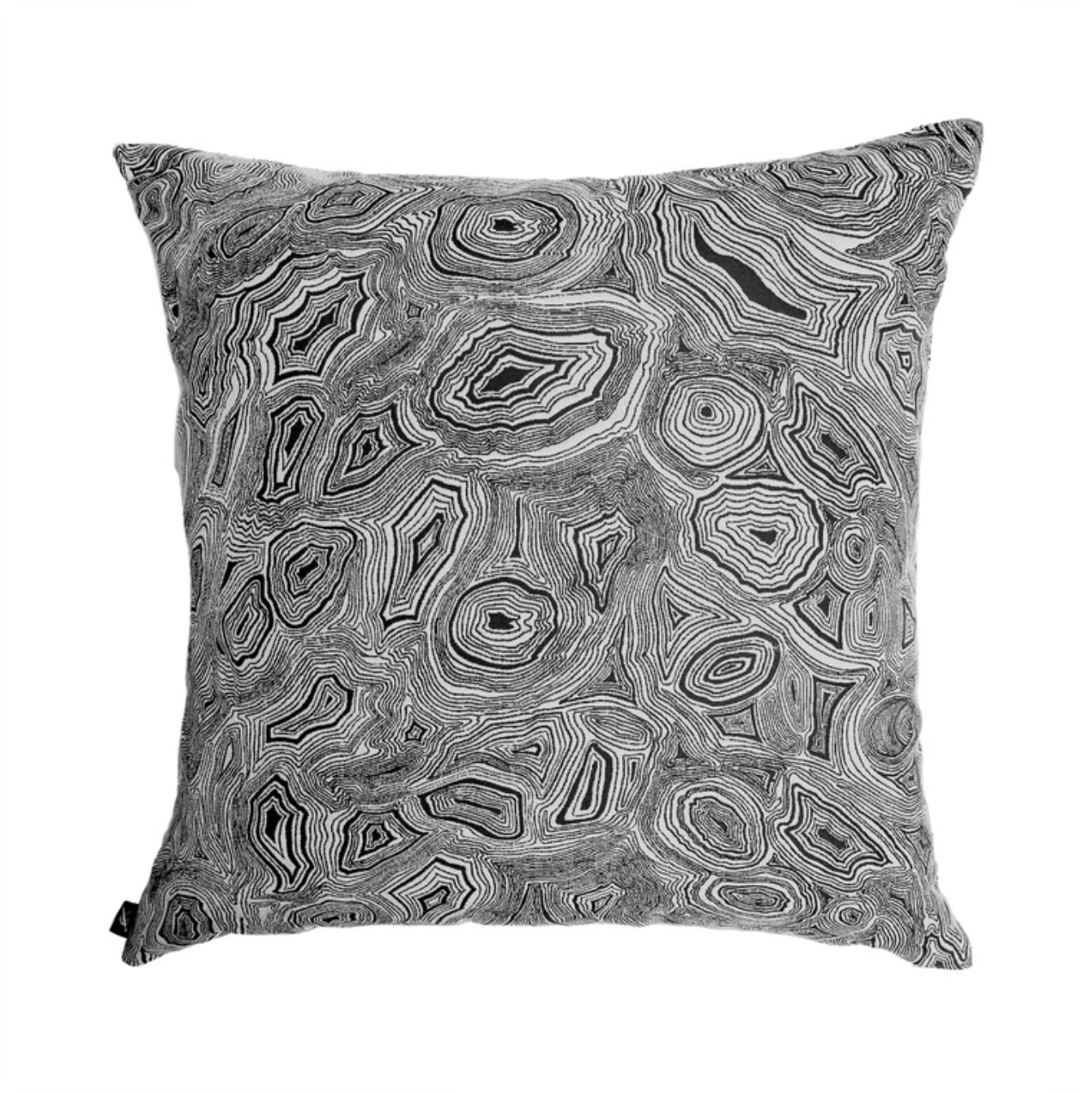 Fornasetti Outdoor cushion 60x60cm Malachite black/white - Milk Concept Boutique