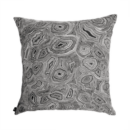 Fornasetti Outdoor cushion 60x60cm Malachite black/white - Milk Concept Boutique