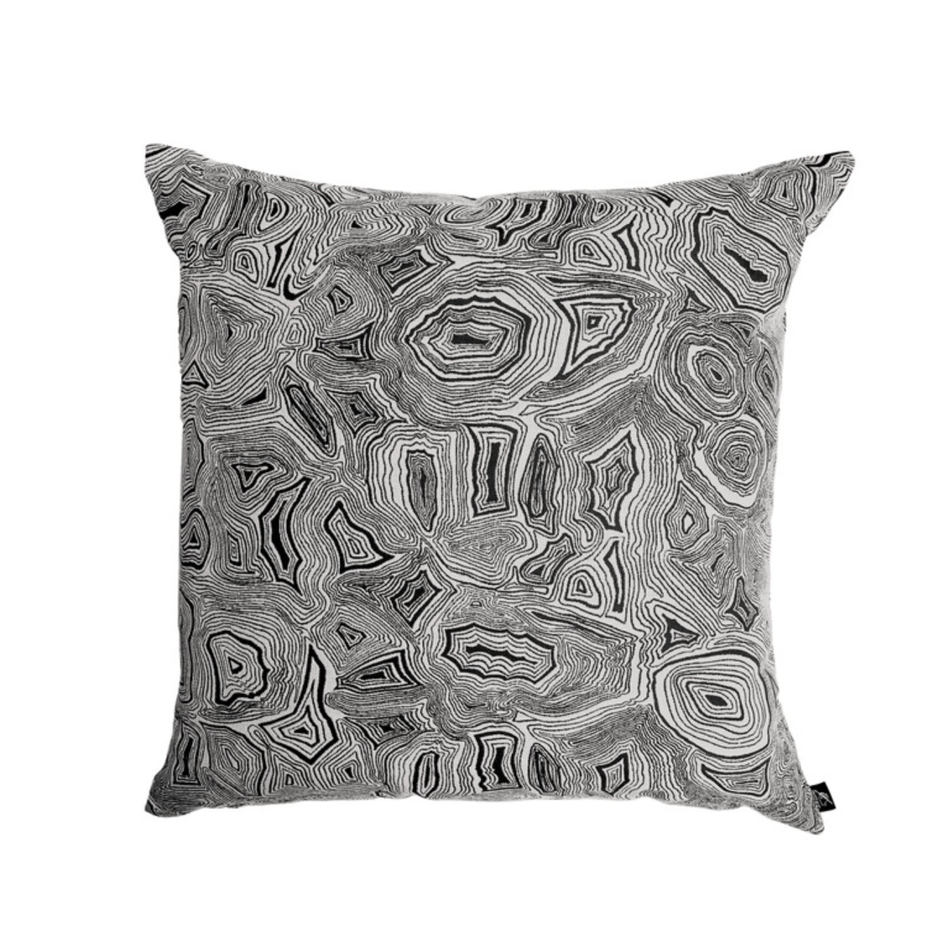 Fornasetti Outdoor cushion 60x60cm Malachite black/white - Milk Concept Boutique