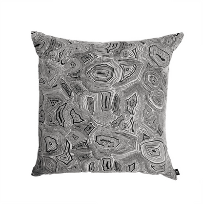 Fornasetti Outdoor cushion 60x60cm Malachite black/white - Milk Concept Boutique