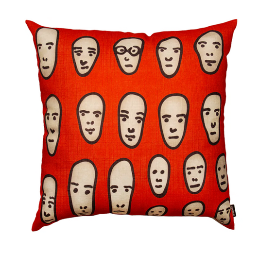 Face on Red Cushion by Andrea Branzi