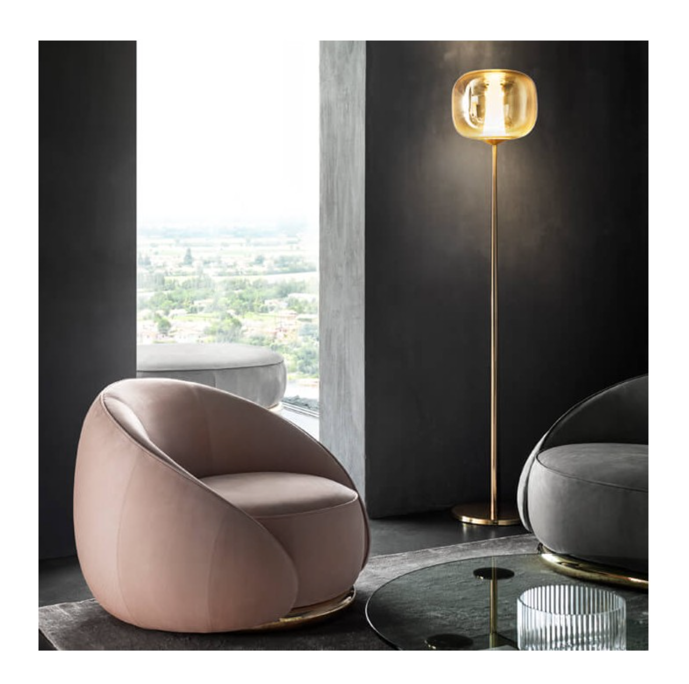 Dusk Dawn Reading Lamp & Floor Lamp by Ghidini