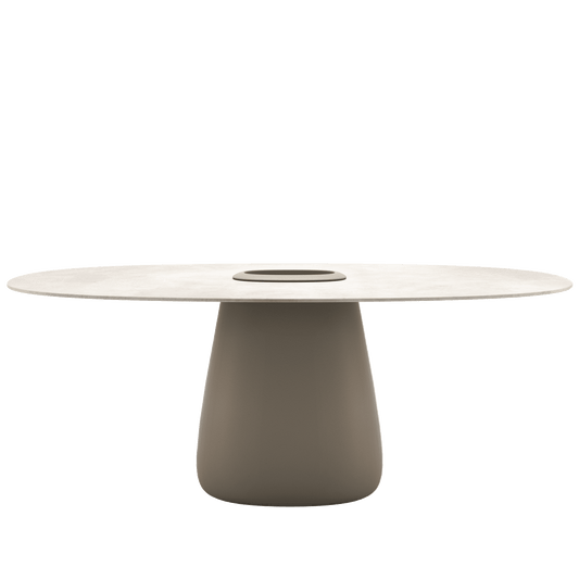 Cobble Table Top 190 cm Stoneware Bucket by Elisa Giovannoni