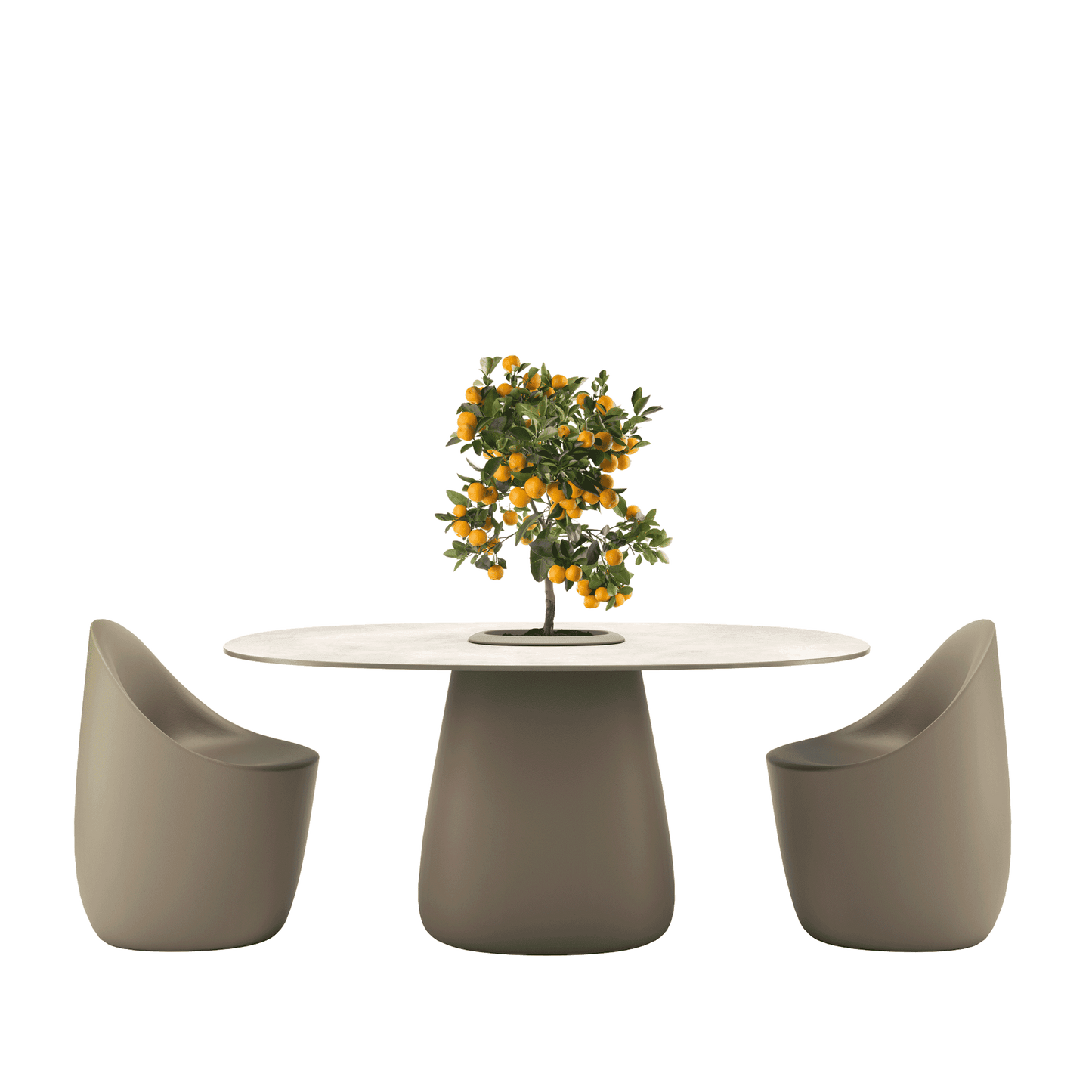 Cobble Table 160 HPL Bucket by Elisa Giovannoni