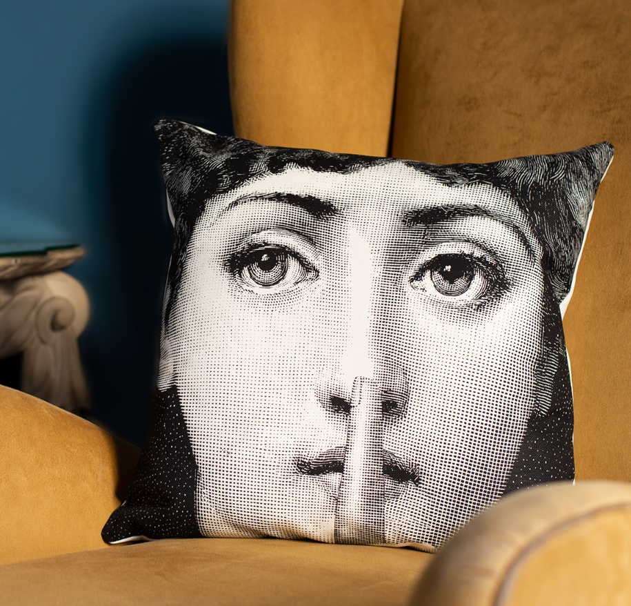 Fornasetti Cushion Silenzio 40x40cm - Milk Concept Boutique