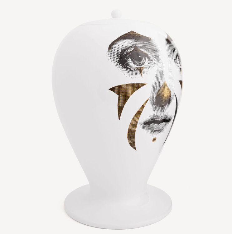 Fornasetti Maxi Vase Clown black/white/gold - Milk Concept Boutique