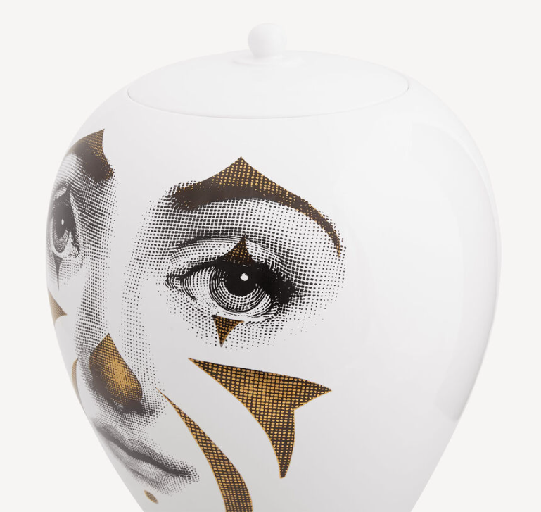 Fornasetti Maxi Vase Clown black/white/gold - Milk Concept Boutique