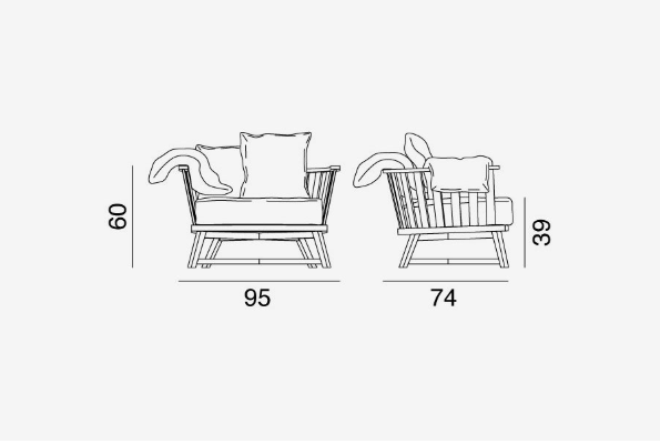 Lounge armchair InOut 7007 - Milk Concept Boutique