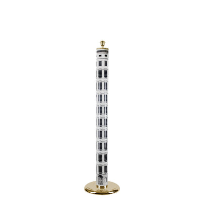 Fornasetti floor lamp Architettura black/white - brass details - Milk Concept Boutique