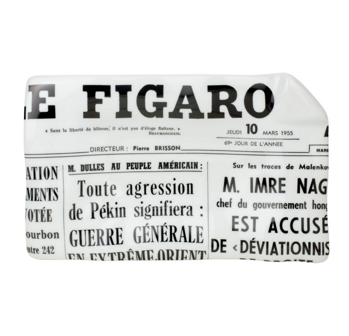 Fornasetti Large ashtray "Le Figaro" Newspaper - Milk Concept Boutique