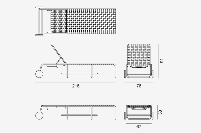 Outdoor day-bed InOut 883 - Milk Concept Boutique