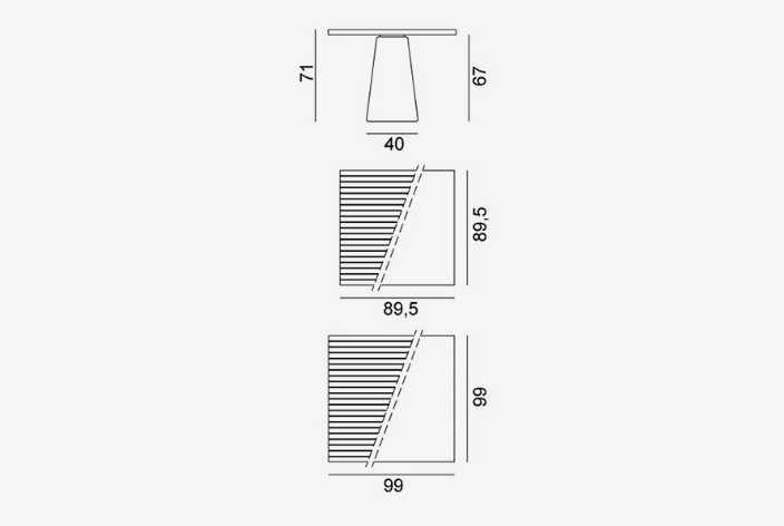 Outdoor table InOut 36 - Milk Concept Boutique