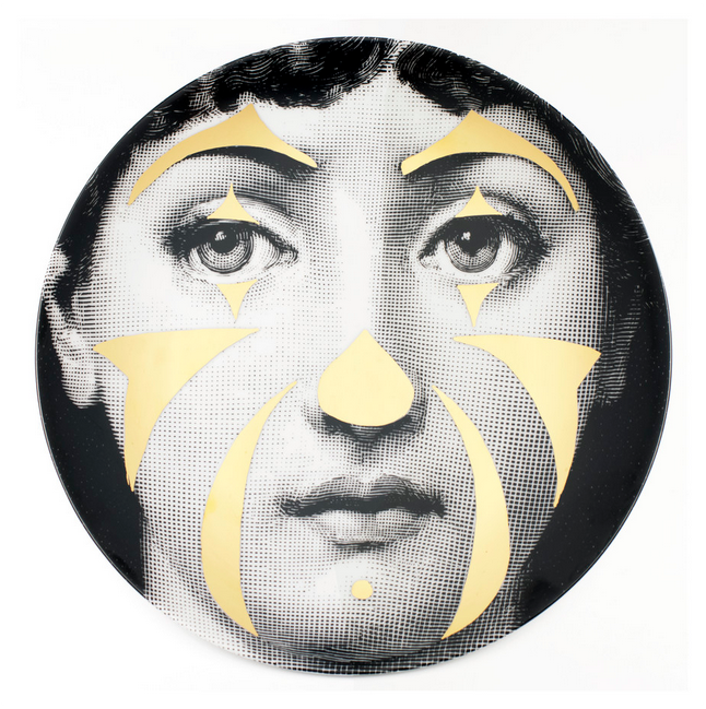 Fornasetti Wall Plate T&V 122 gold - Milk Concept Boutique