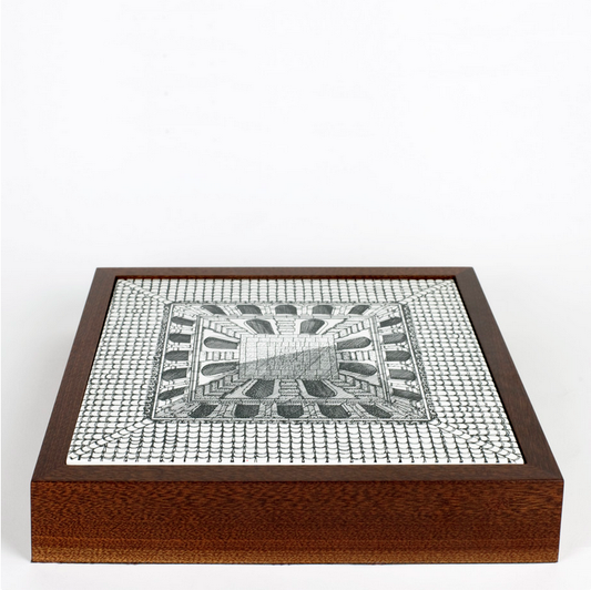 Fornasetti Chess board Cortile black/white - Milk Concept Boutique