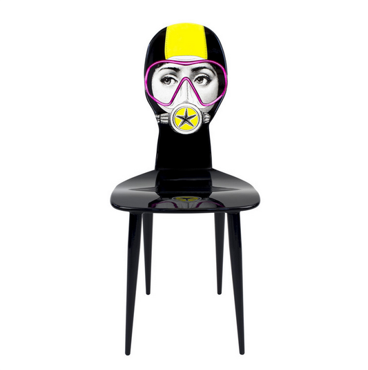 Fornasetti Chair Silviasub yellow/mask pink - Milk Concept Boutique