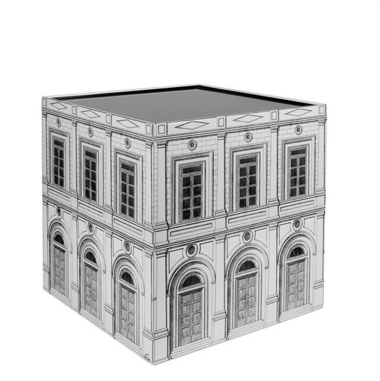 Fornasetti Cube with drawer Architettura black/white - Milk Concept Boutique