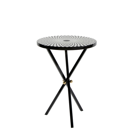Fornasetti Table top ø36 Egocentrismo black/white - Milk Concept Boutique