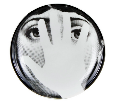 Fornasetti Round ashtray Theme&Variations n.16 b/w - Milk Concept Boutique