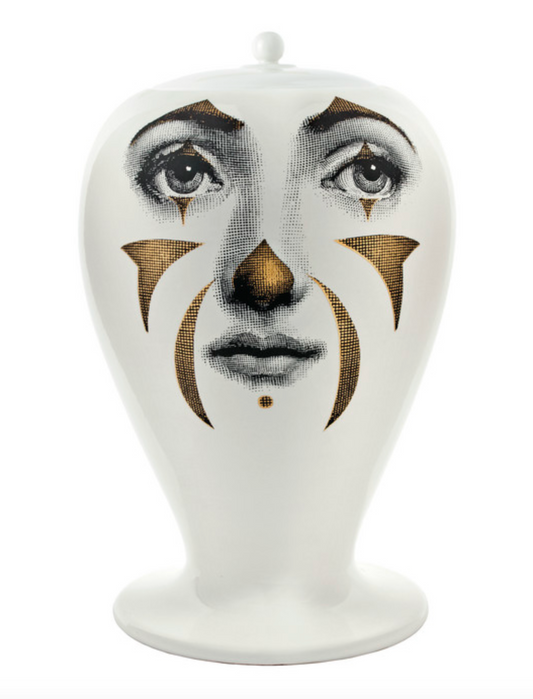 Fornasetti Maxi Vase Clown black/white/gold - Milk Concept Boutique