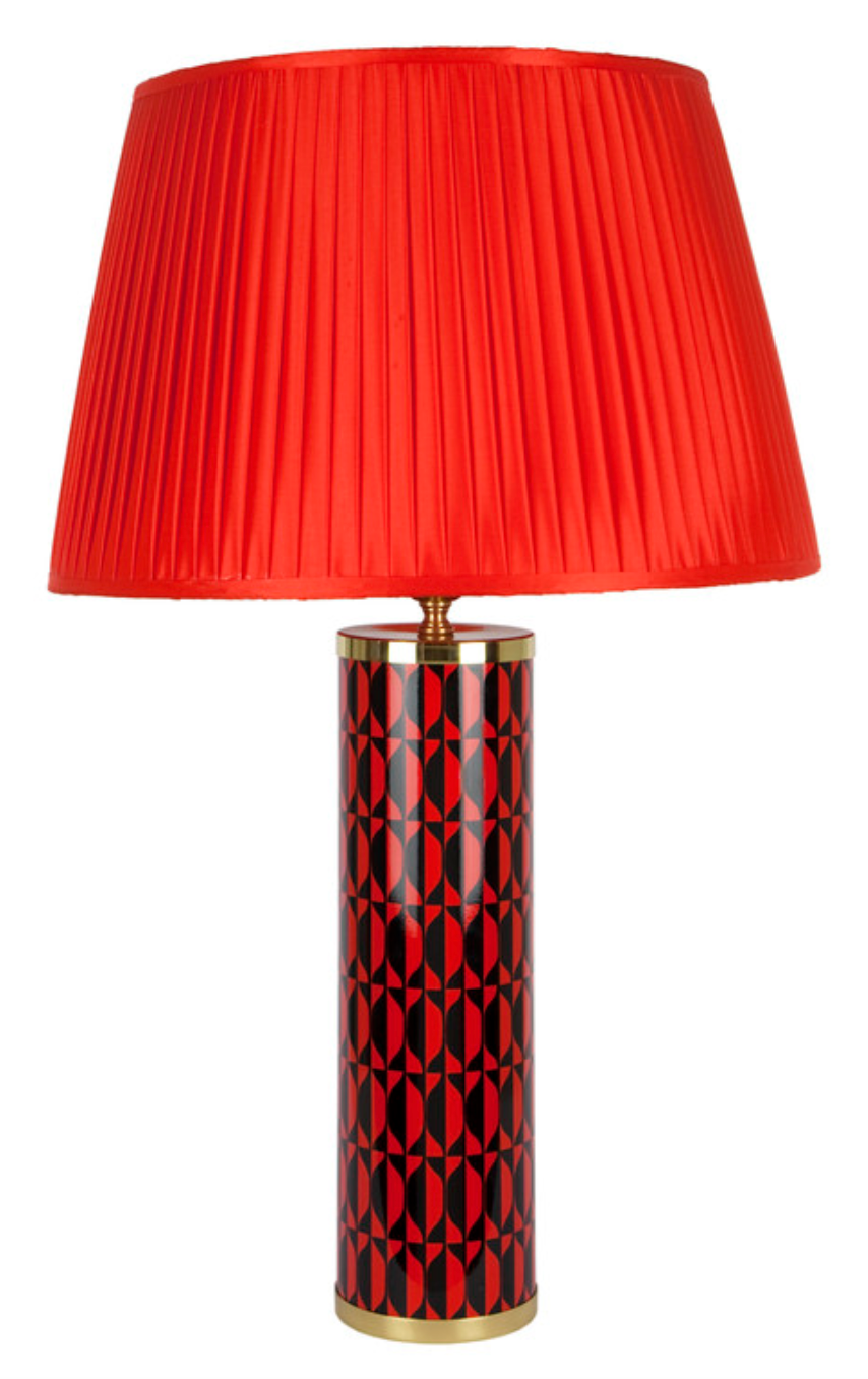 Fornasetti Conical pleated lampshade red - Milk Concept Boutique