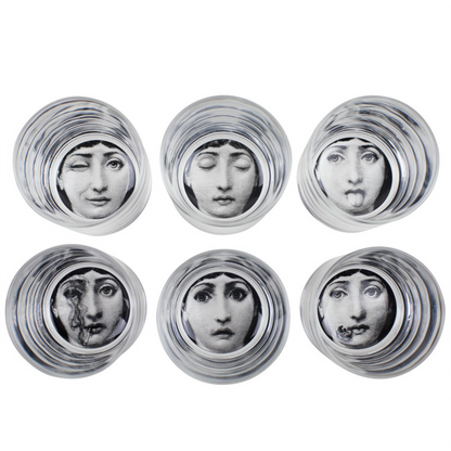 Fornasetti glasses Tema e Variazioni, set of 6 - Milk Concept Boutique