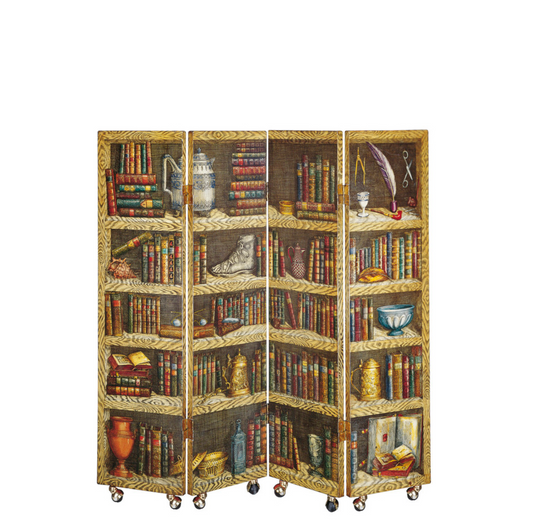 Fornasetti screen 140 x H.135cm Libreria (colours) - Milk Concept Boutique