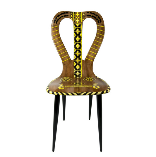 Fornasetti Chair Musicale brown or red tones - Milk Concept Boutique