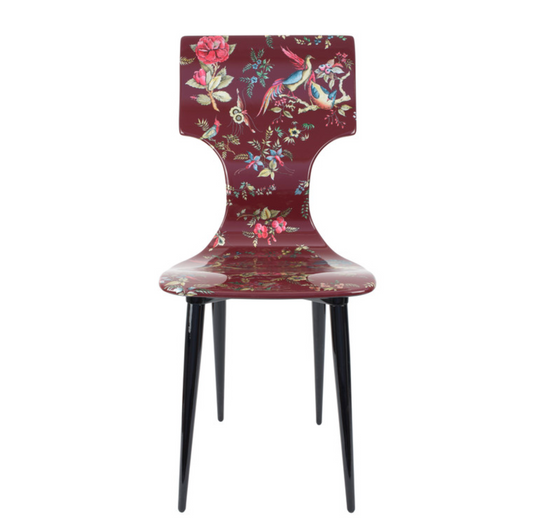 Fornasetti Chair Coromandel colour silver/carmine red - Milk Concept Boutique