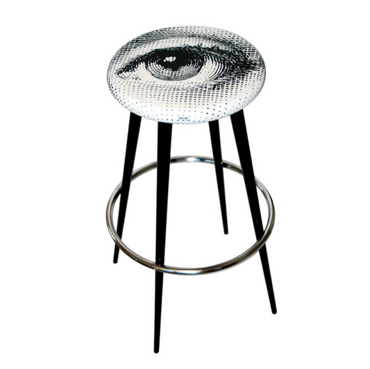 Fornasetti Bar Stool Occhio black/white - Milk Concept Boutique