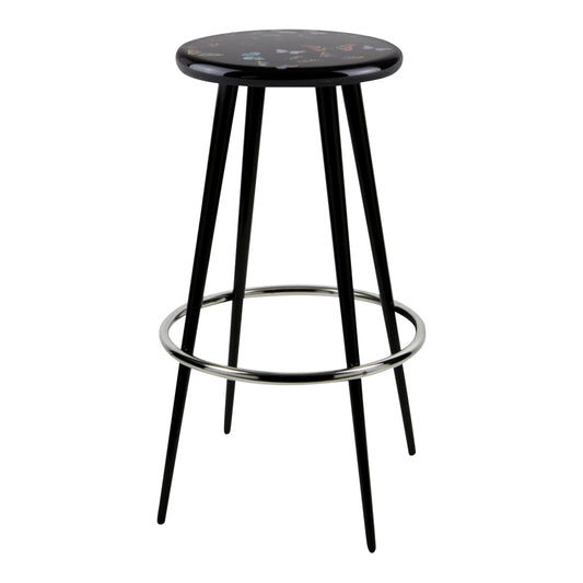 Fornasetti Bar Stool Farfalle colour/black - Milk Concept Boutique